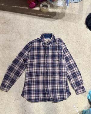 Vintage Lobo by Pendleton 100% Virgin Wool Plaid Flannel Shirt  Elbow Patches